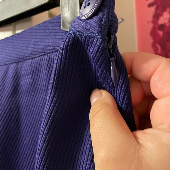 VERSACE JEANS COUTURE PURPLE FAUX WRAP SKIRT - Picture 4 of 5